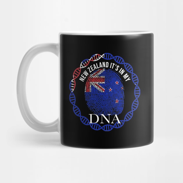 New Zealand Its In My DNA - Gift for New Zealander From New Zealand by Country Flags